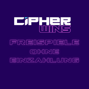 Cipherwins Logo mit dem Text „Freispiele ohne Einzahlung“ darunter