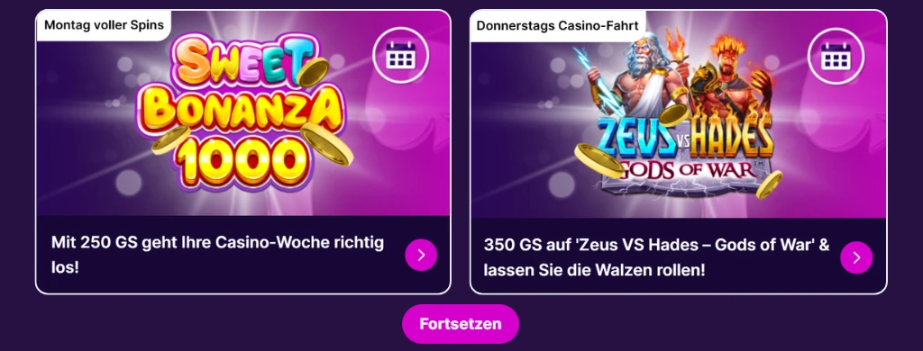Cipherwins Casino-Aktionsseite mit Freispielen für Einzahlungen