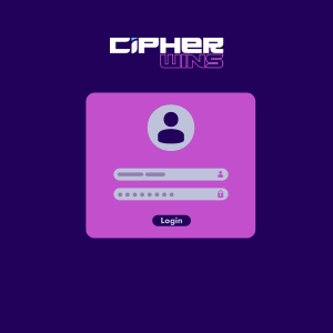 E-Mail- und Passwortfelder für die Anmeldung bei Cipherwins.